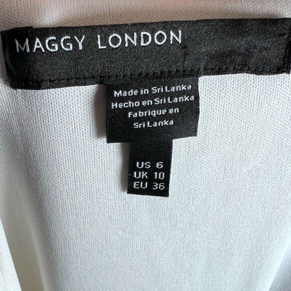 Maggy London black and white color block midi dress size 6 - Picture 7 of 8